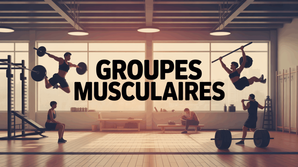 salle de sport groupes musculaires illustration motivante