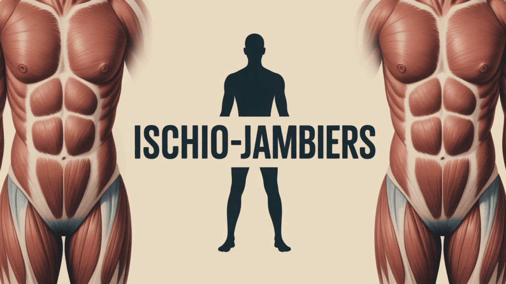 Illustration ischio-jambiers chaîne postérieure silhouette
