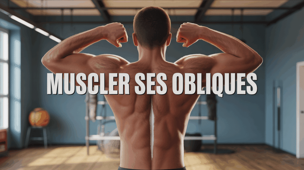 vue tronc musculaire obliques dessinés salle de sport