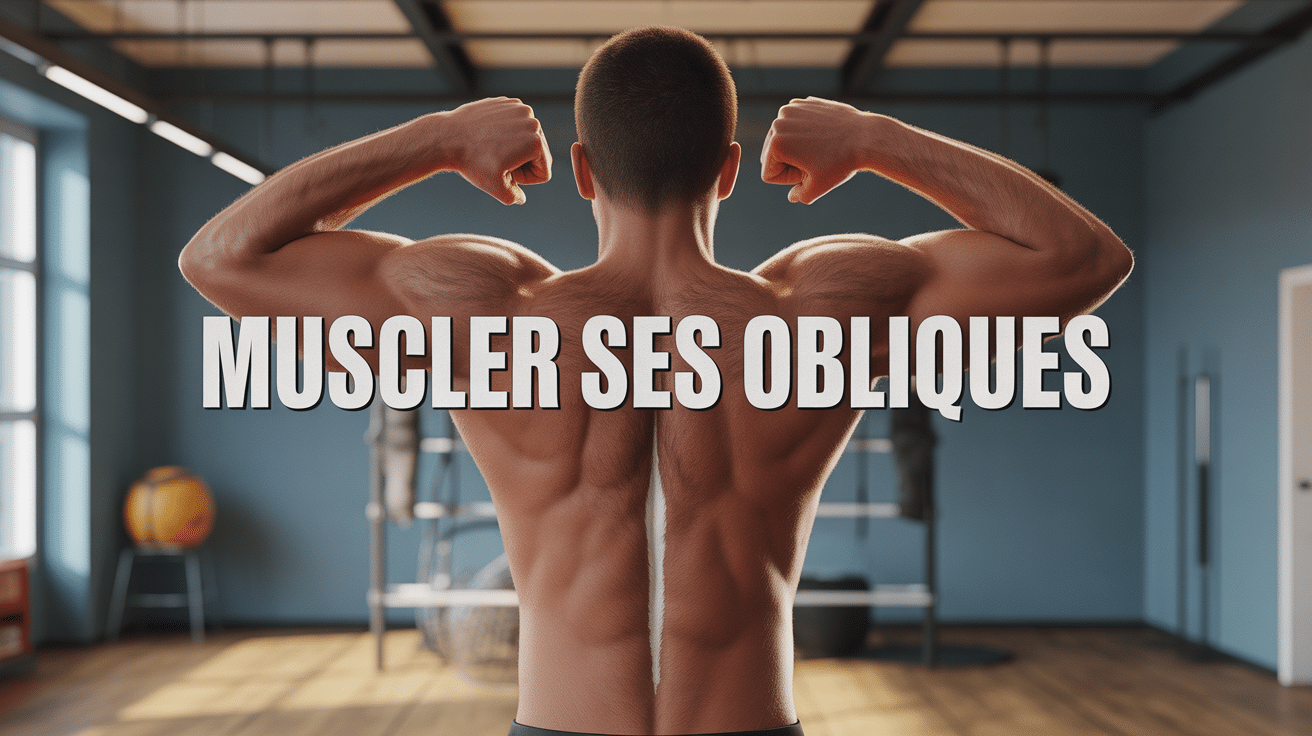 vue tronc musculaire obliques dessinés salle de sport