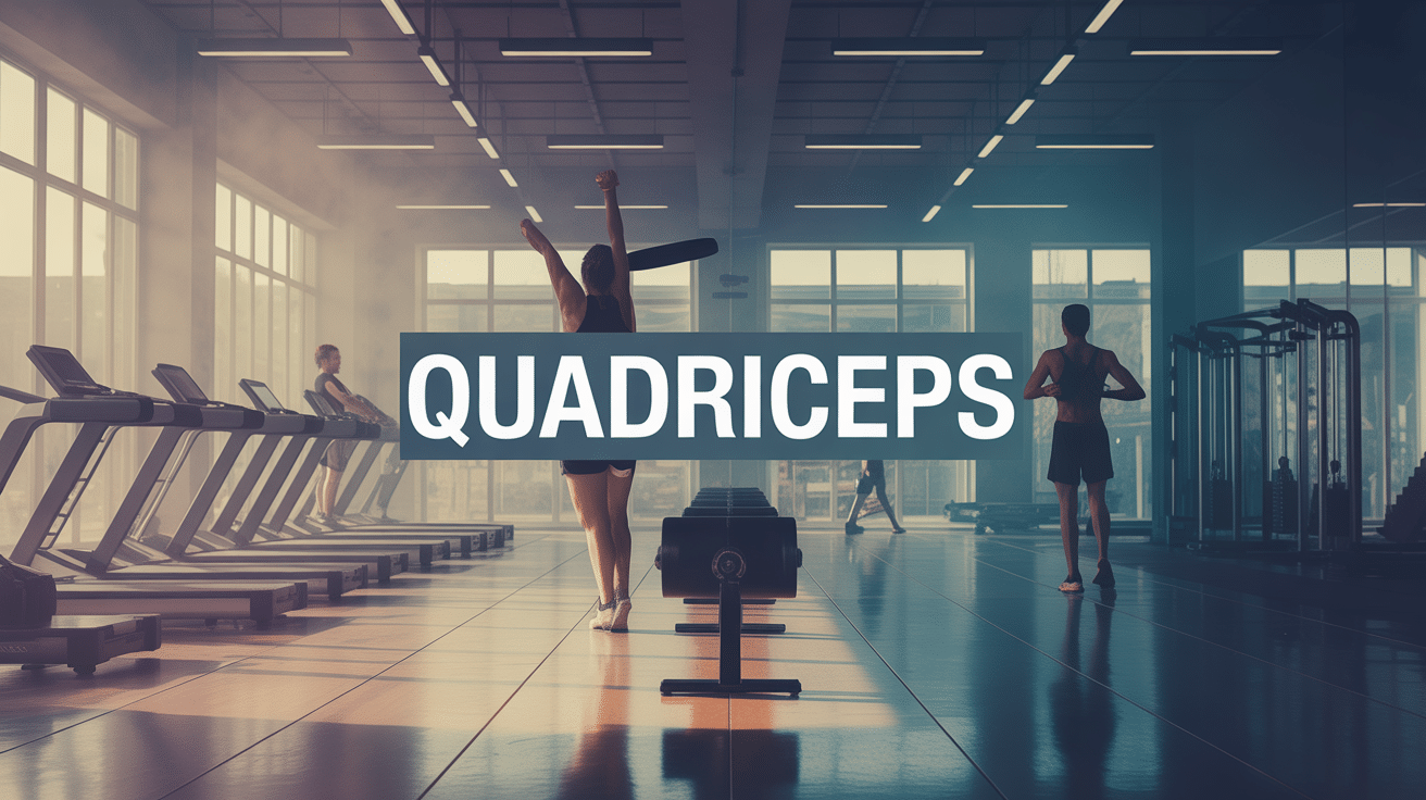 Salle de sport moderne quadriceps musculation silhouettes