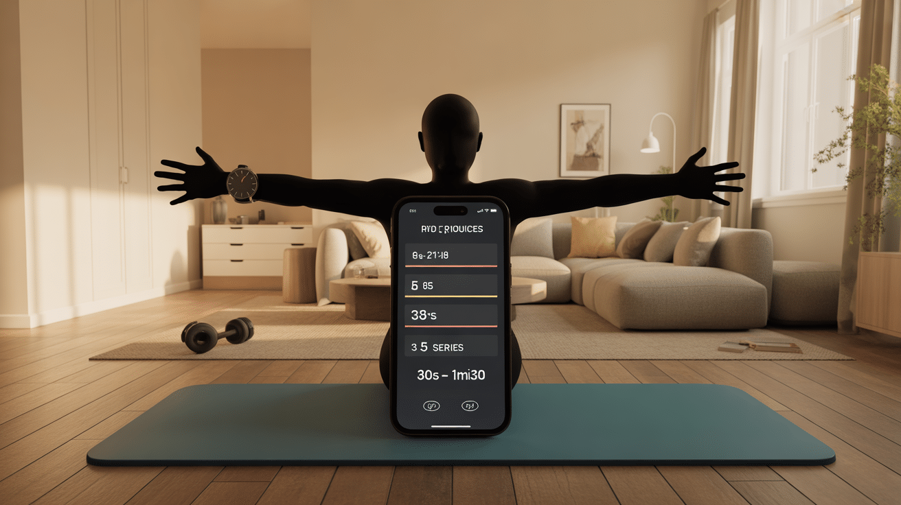 Tapis gym routine abdominaux séries minceur maison