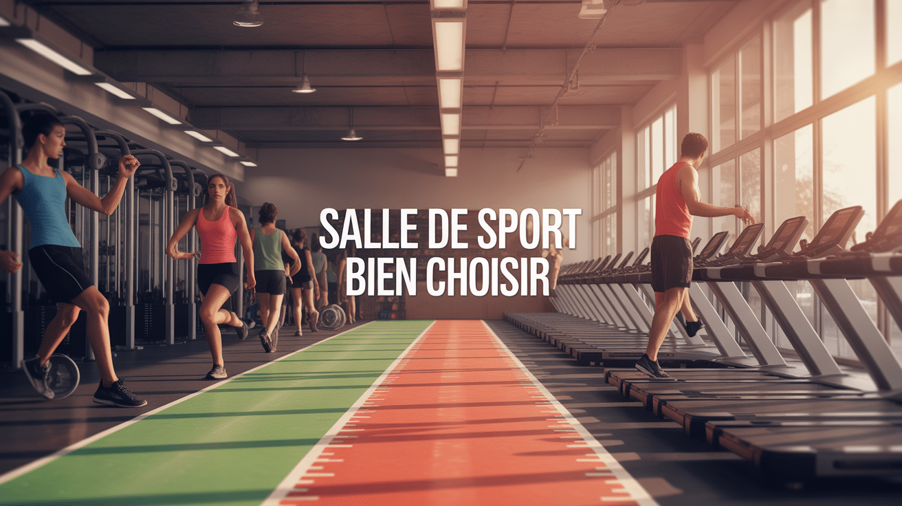 Salle de sport, silhouettes sur appareils en centre de remise en forme moderne