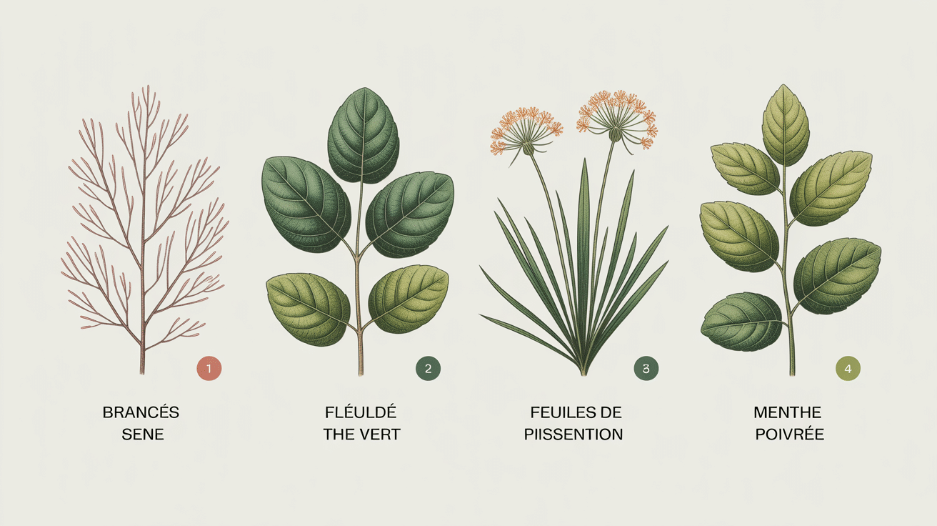 tisane amaigrissante laxative sene the vert pissenlit menthe poivree