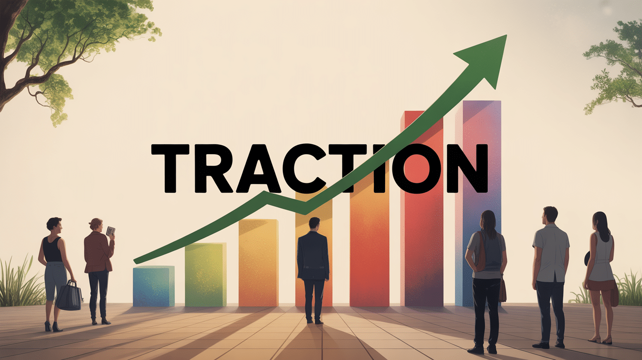 Illustration traction startup graphique moderne