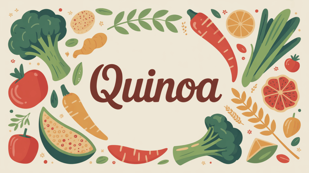 illustration moderne quinoa sante sans gluten