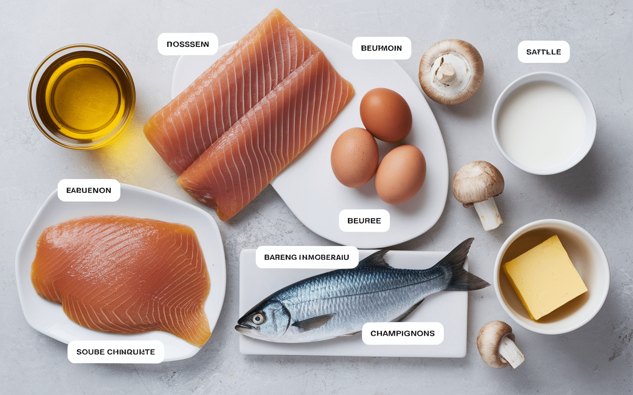 liste aliments vitamine D3 huile poisson saumon oeuf