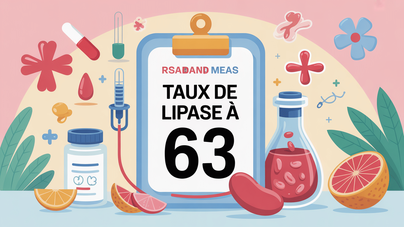 Rapport sanguin taux de lipase à 63 illustration