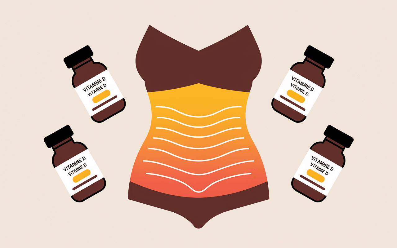 schema effet vitamine d sur graisse abdominale