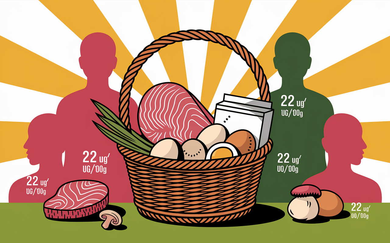 panier aliments vitamine d poissons oeufs soleil