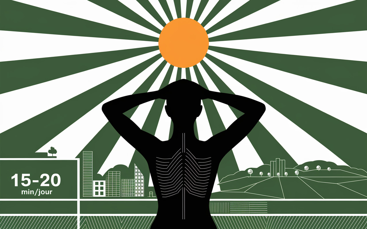 silhouette soleil synthese cutanee vitamine d