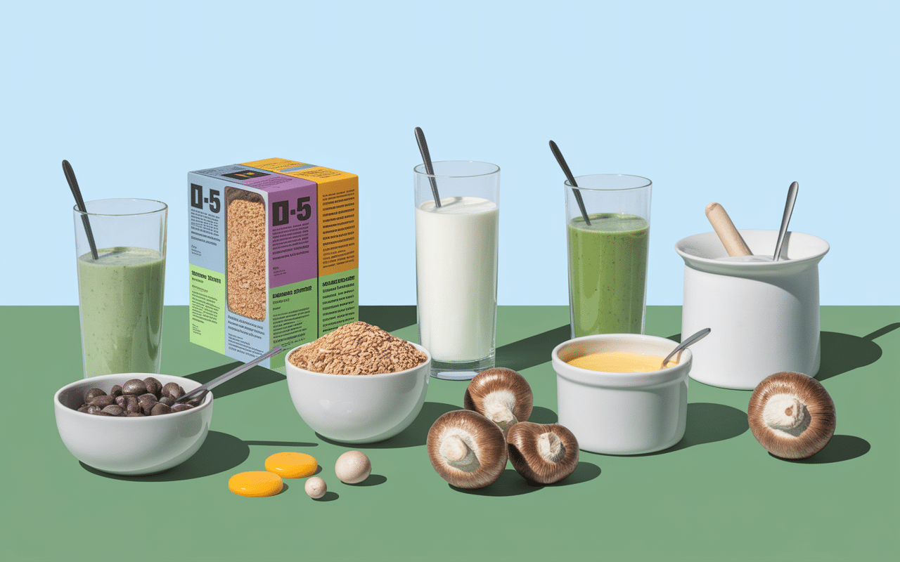 laits vegetaux cereales margarine champignons sources vitamine D3