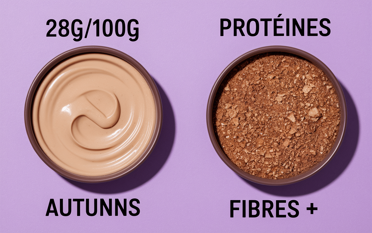 cuilleres beurre de cacahuete cremeux croustillant chiffres