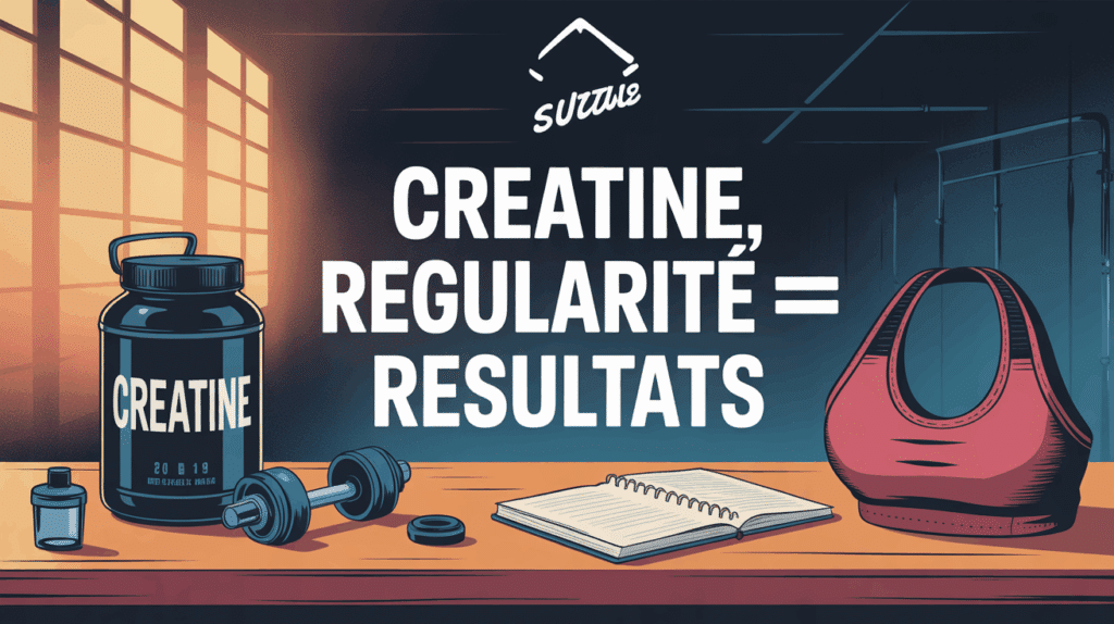 vue table sport pot creatine shaker haltere citation regularite