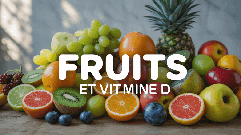 Fruits variés table mise en avant mythe vitamine D