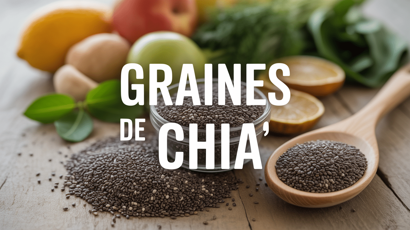 graines de chia ramequin bois ambiance saine