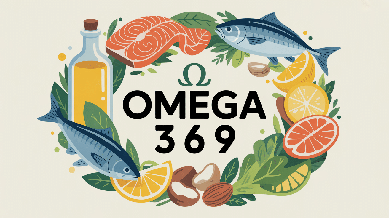 Illustration aliments sources omega 3 6 9