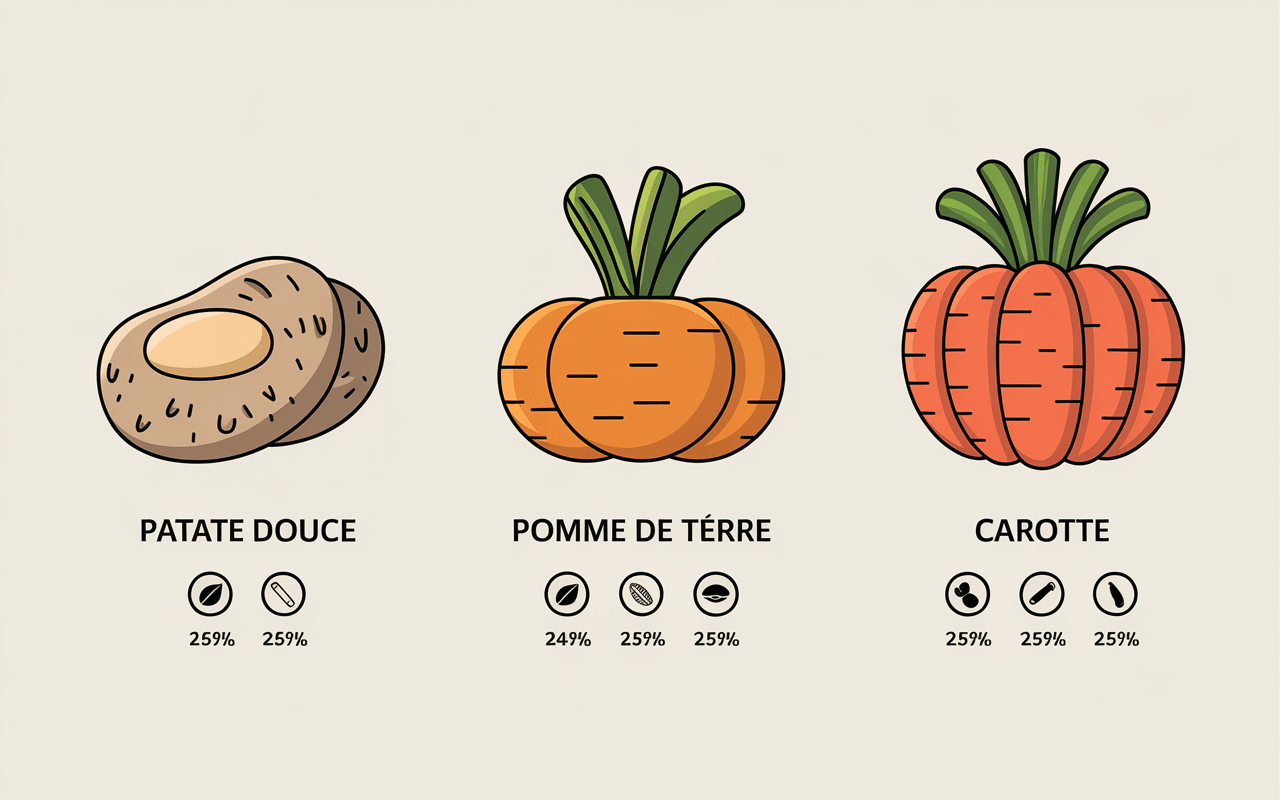 Tableau nutrition patate douce SEO