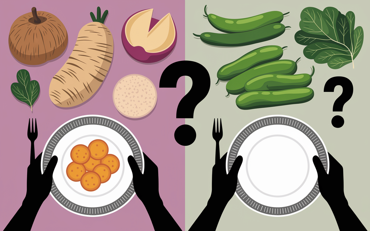 Patate douce légume ou féculent illustration SEO