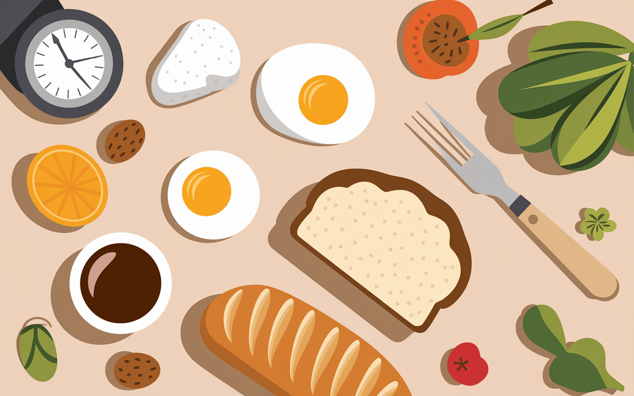 Petit dejeuner proteine oeufs fromage blanc pain complet amandes