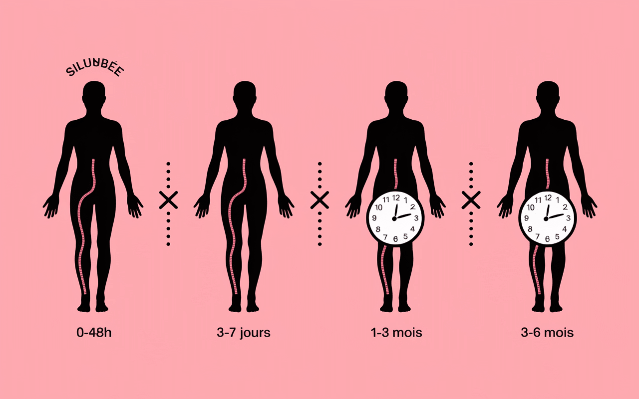 Frise chronologique évolution phlébite