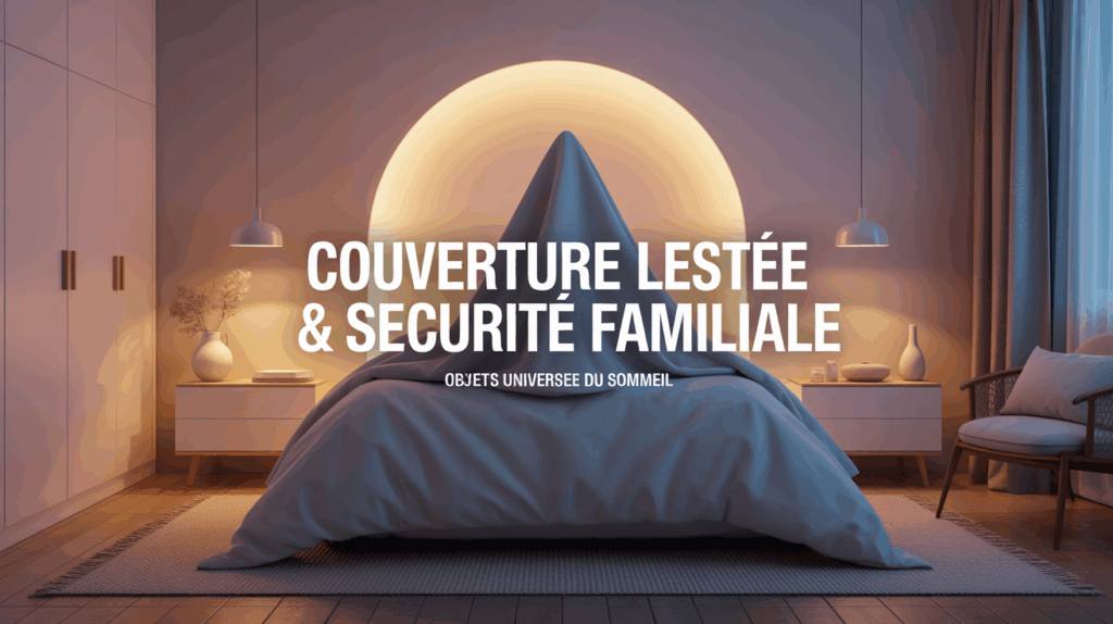 Chambre paisible personne sous couverture lestée sécurité familiale