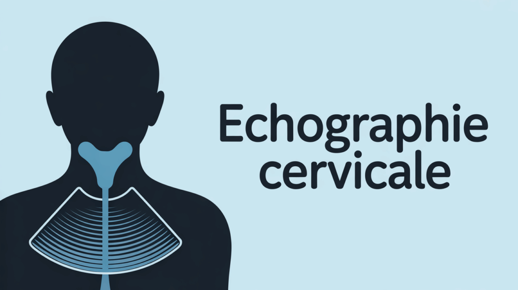 illustration echographie cervicale cou avec sonde