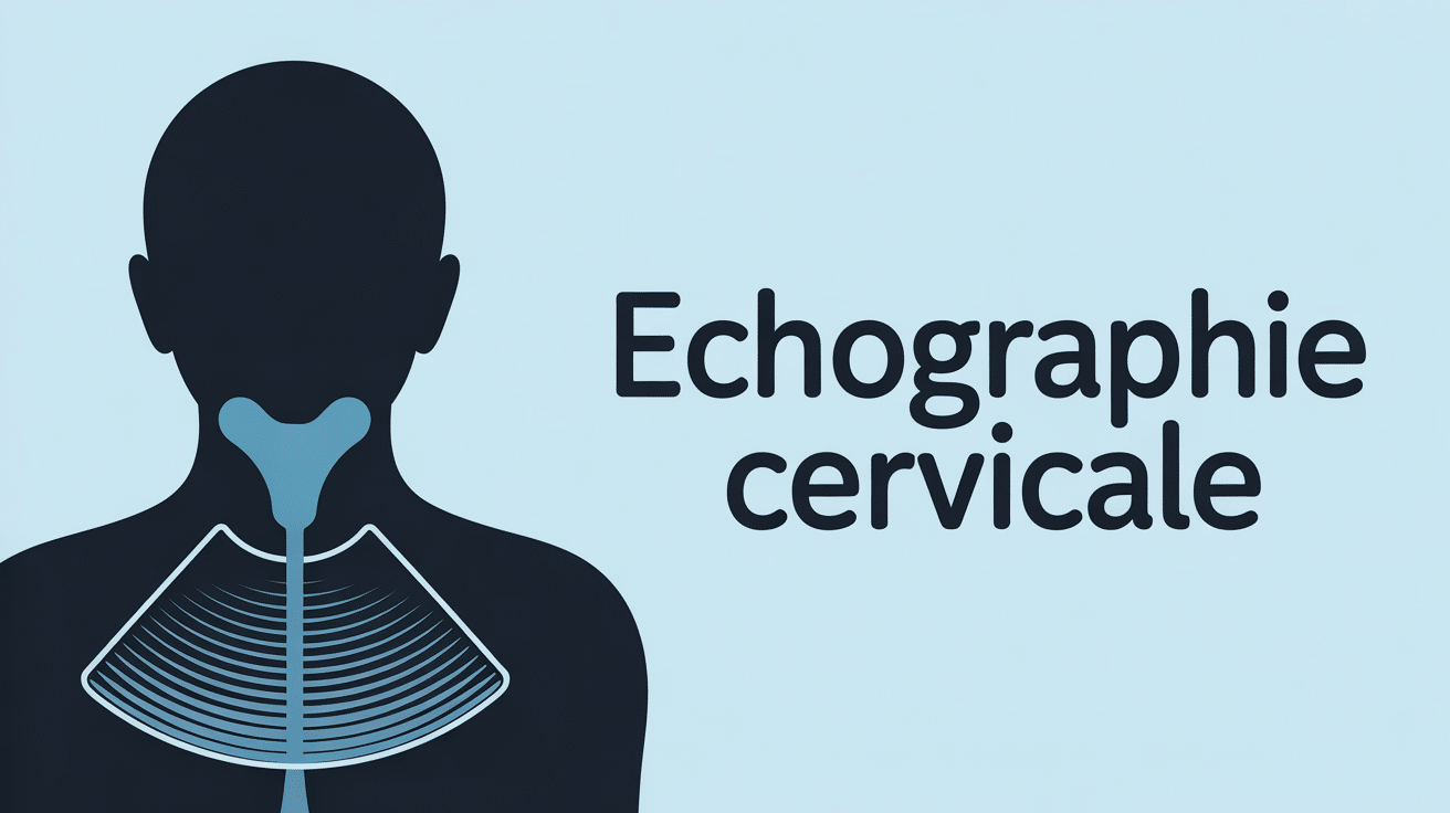 illustration echographie cervicale cou avec sonde