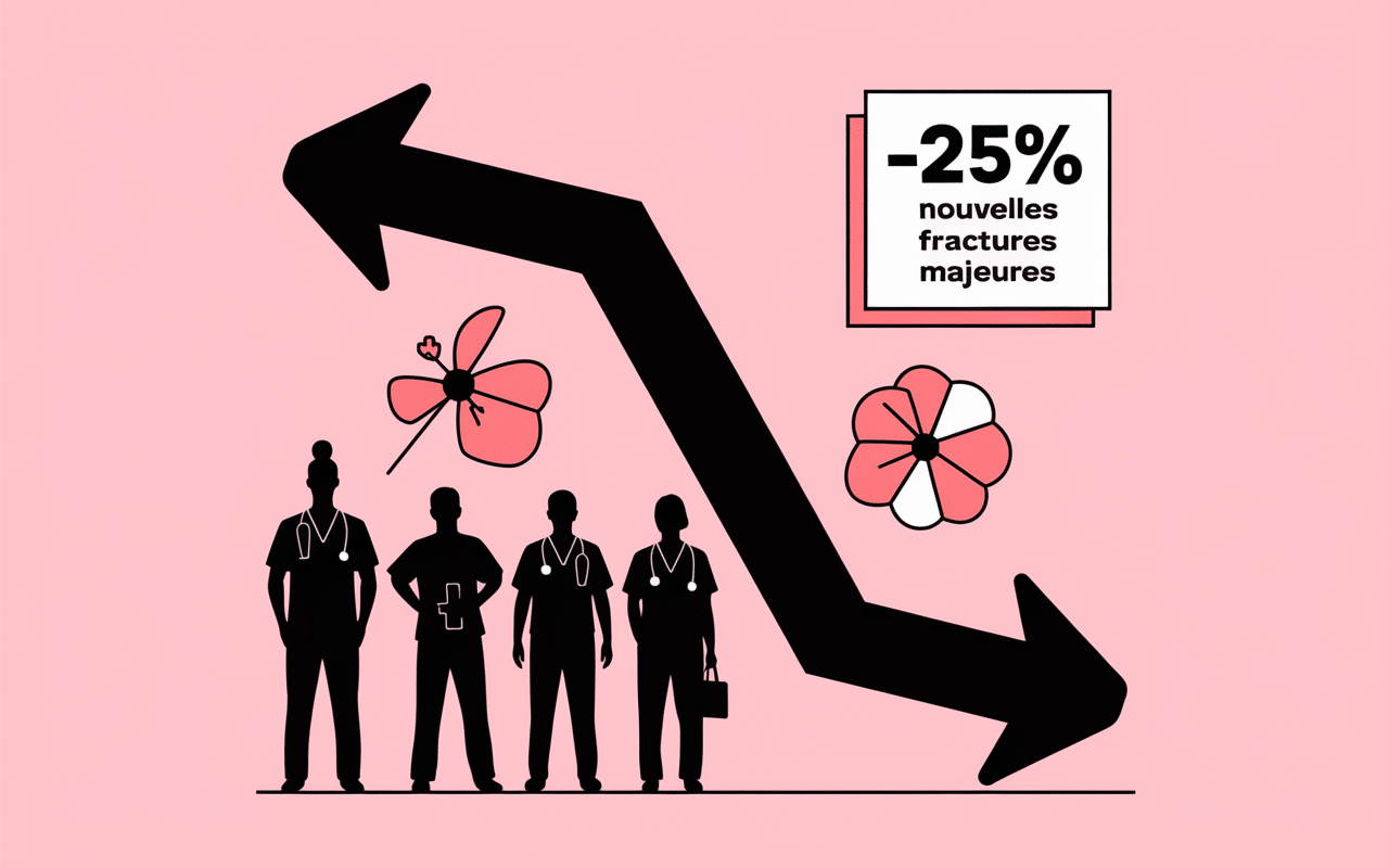 courbe descendante fractures equipe coordonnee -25 pourcent FLS