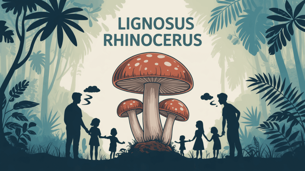 champignon lignosus rhinocerus foret famille respiration