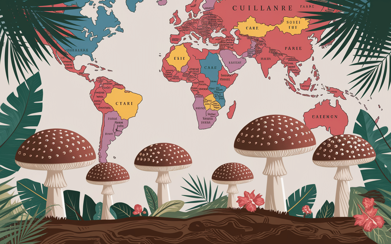 champignon lignosus rhinocerus foret asie origine
