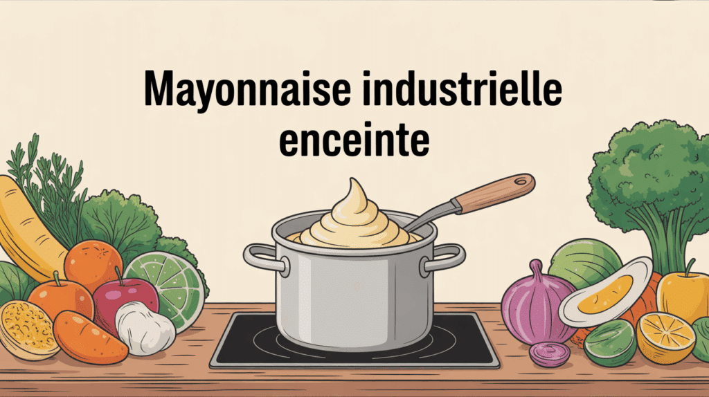photo mayonnaise industrielle enceinte saine