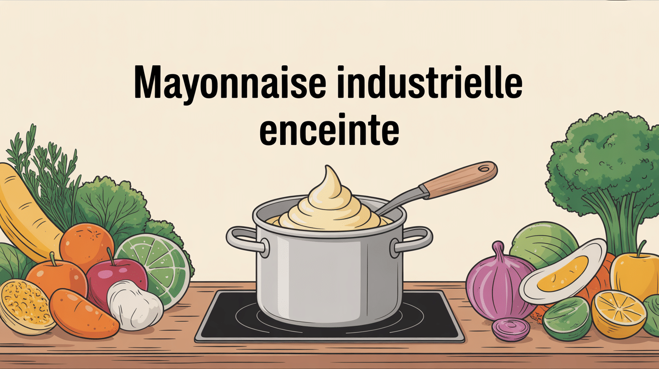 photo mayonnaise industrielle enceinte saine