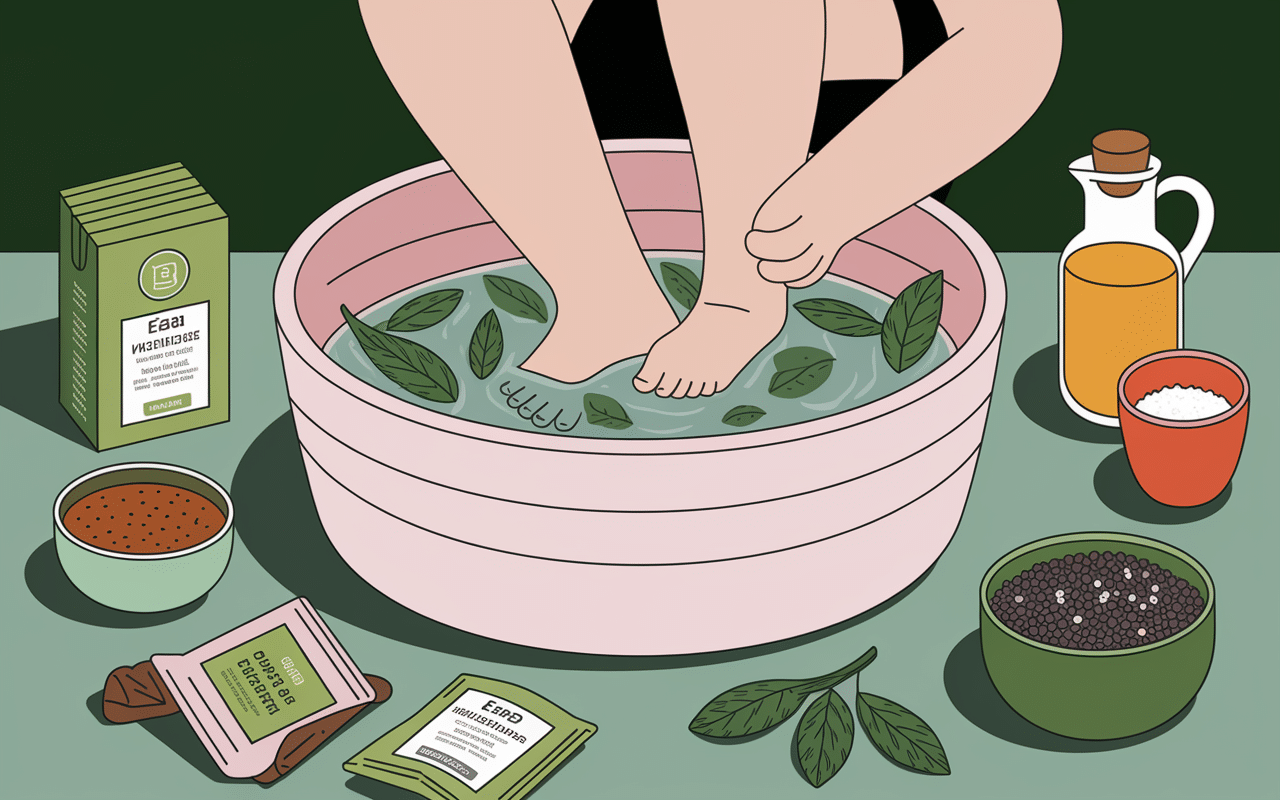 scene remedes naturels brulure sous les pieds