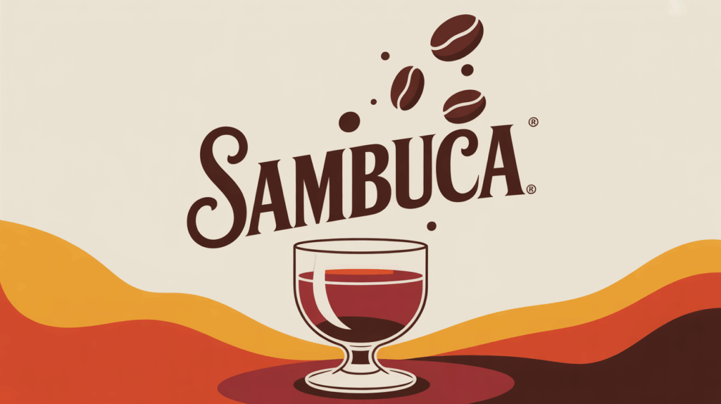 Sambuca italienne avec grains de café en verre premium