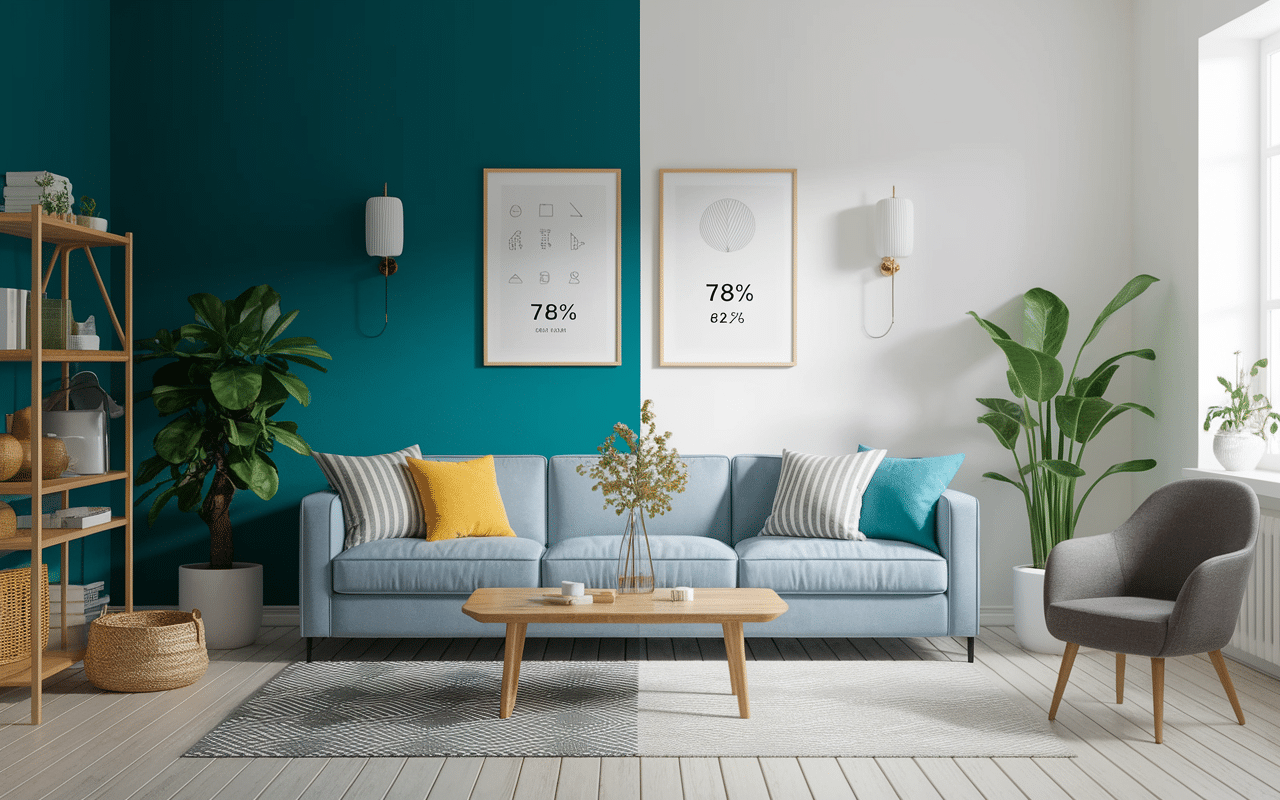 Salon stylisé désordre rangé étude cortisol fierté santé mentale