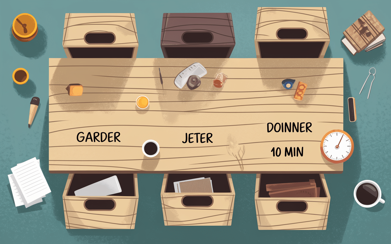 Technique tri boîtes astuces rangement maison santé mentale