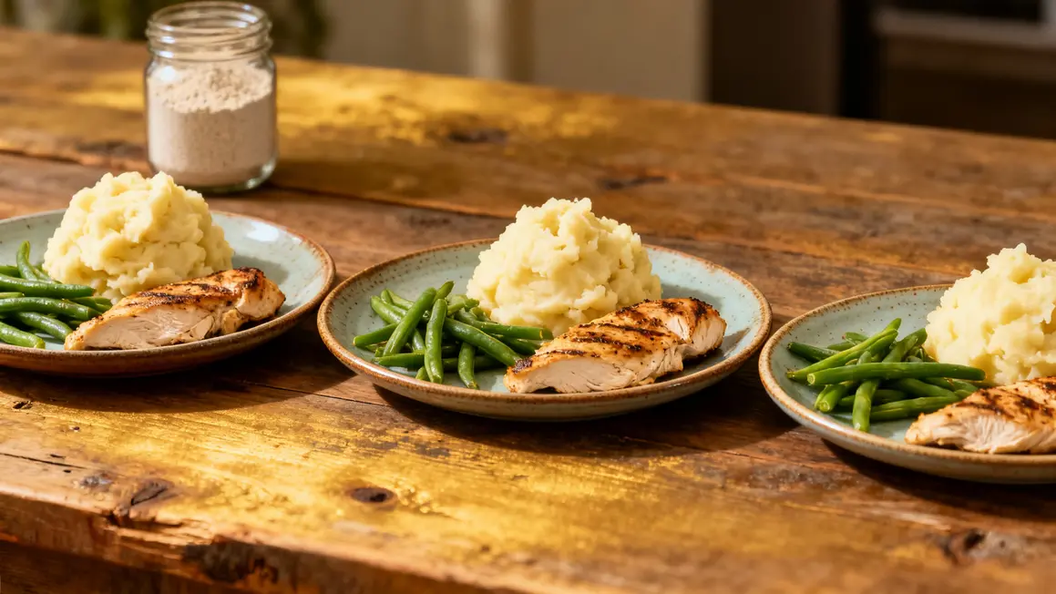 Repas musculation protéines légumes assiette