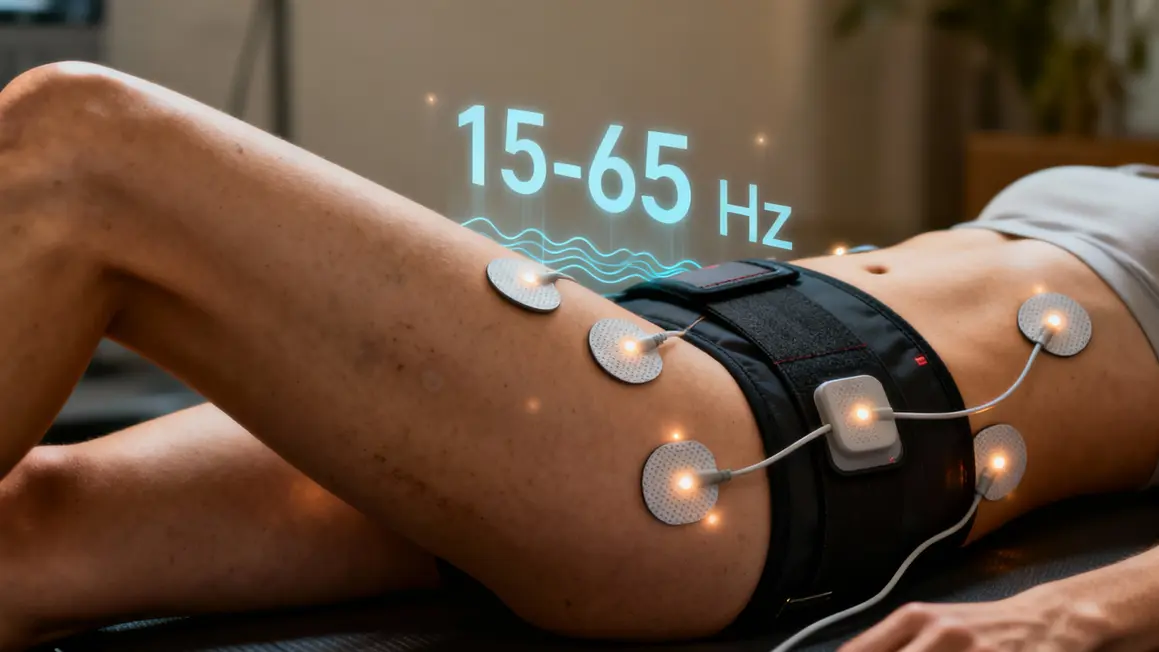 Jambe et ceinture abdominale avec electrodes électrostimulation musculaire