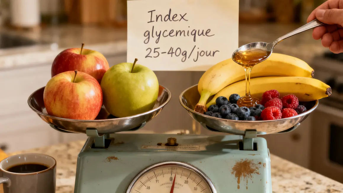 balance cuisine fruits entiers sirop graphique glycémie