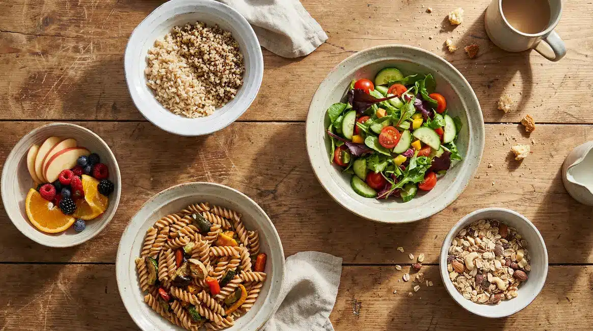 bol glucides sains riz pates legumes frais cereals