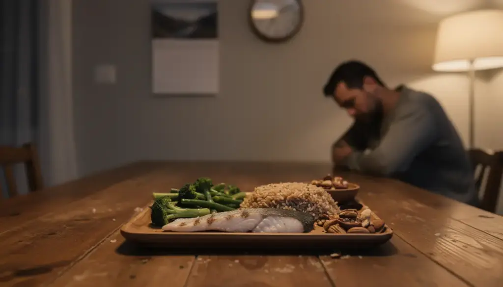 repas équilibré, poisson legumes verts, sommeil
