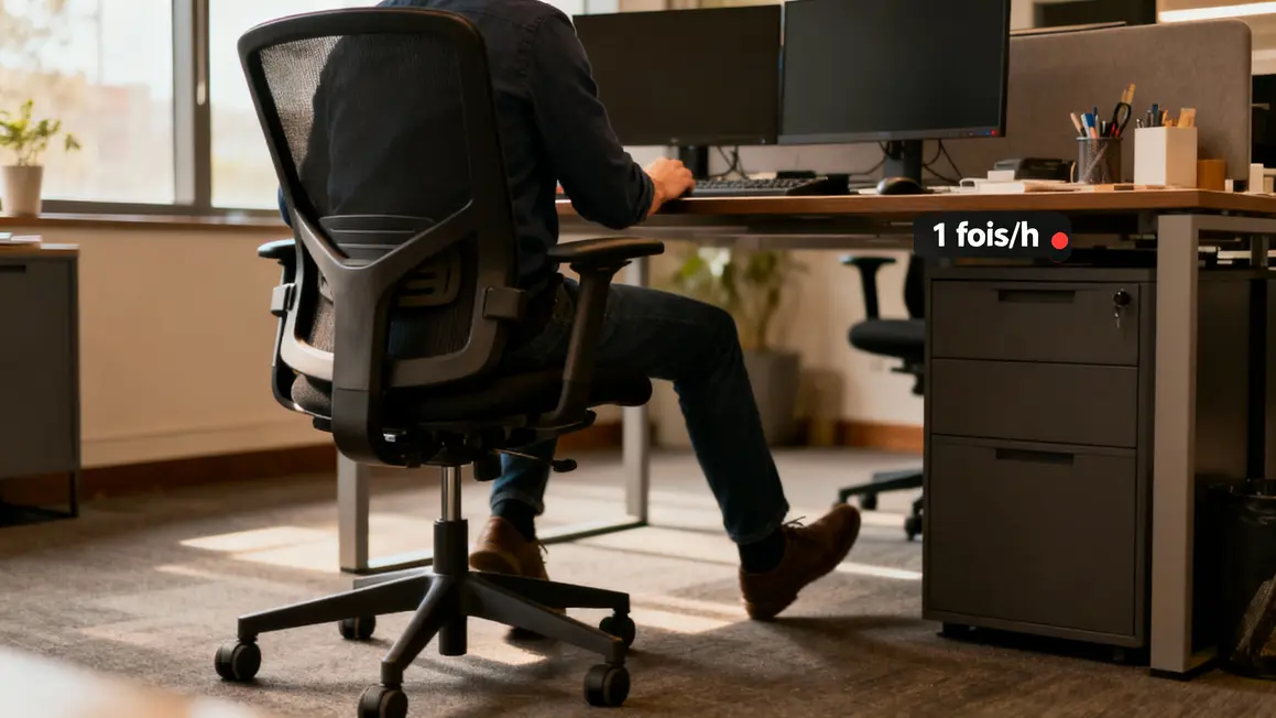 Posture ergonomique bureau pauses actives dos