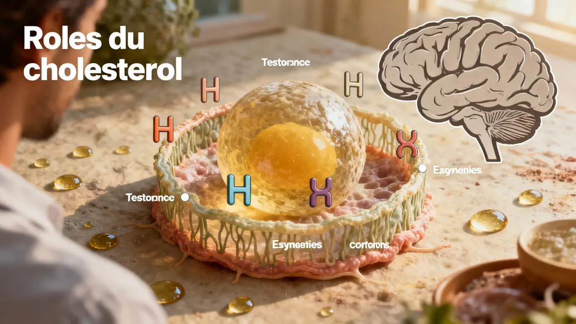 Rôles clés du cholestérol dans membrane cellulaire, hormones et cerveau