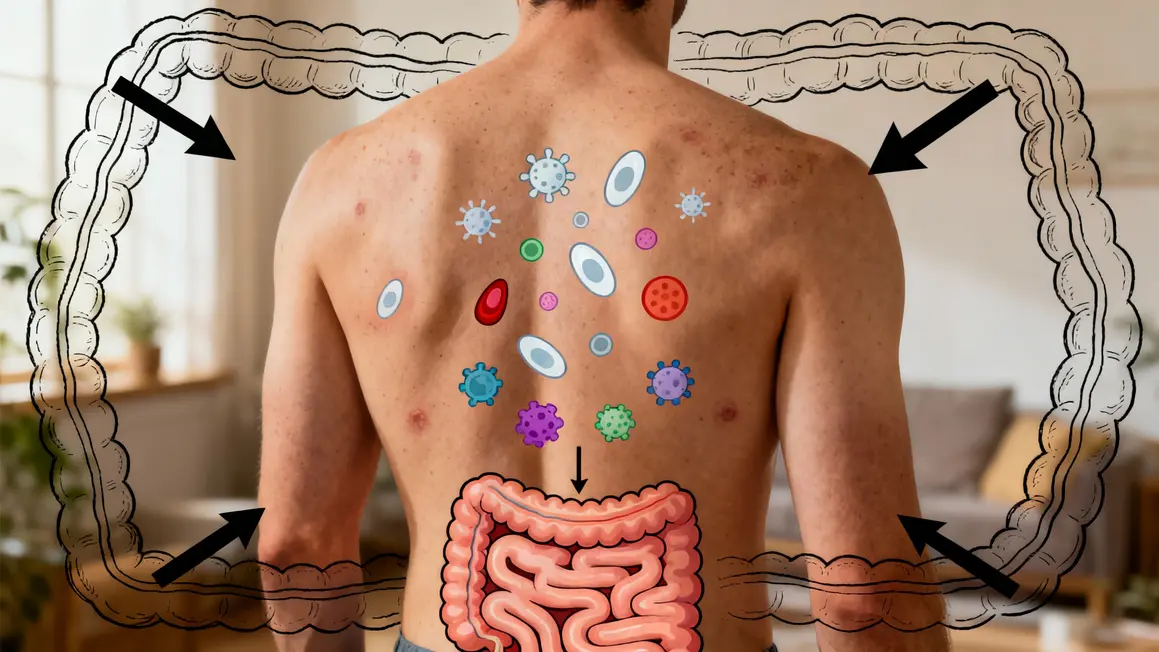 illustration defenses immunitaires microbiote flèches