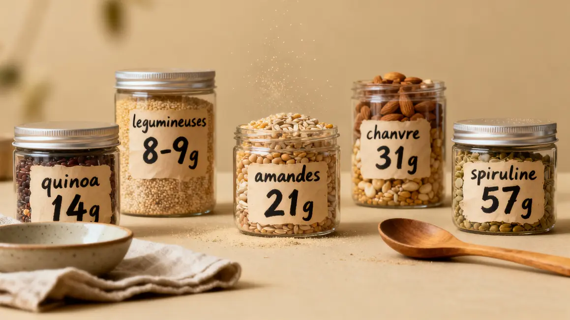 tableau visuel sources protéines végétales sportifs