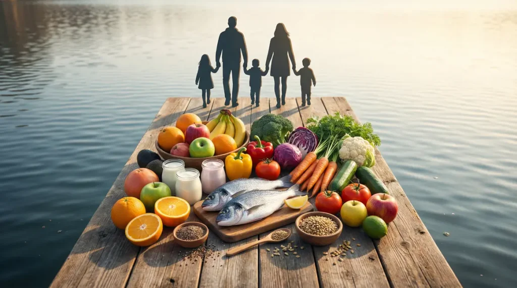 table aliments immunité hiver fruits légumes poissons yaourts