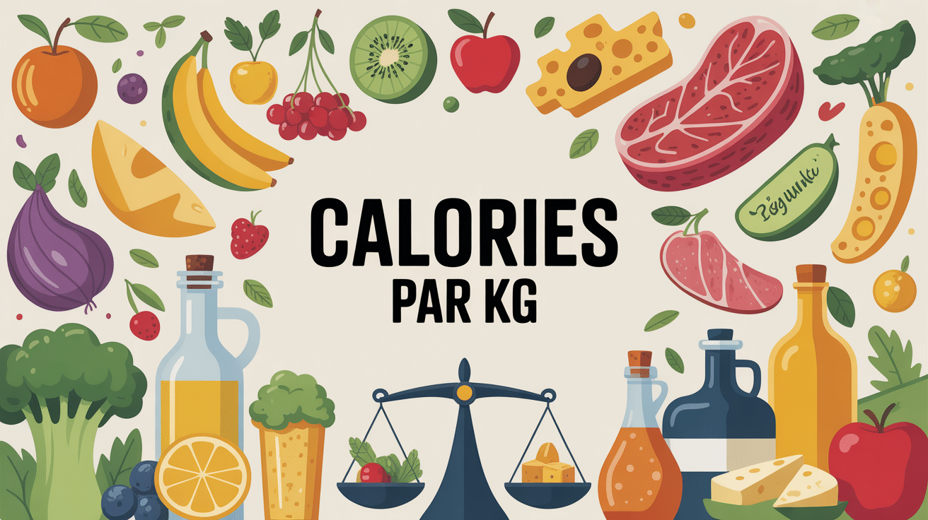 Tableau aliments 1 kilo combien de calories autour d'une balance
