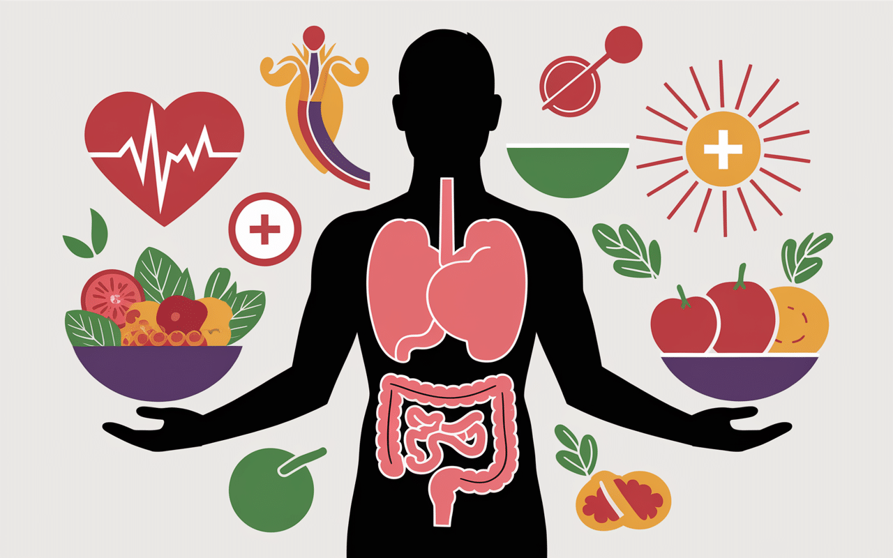 illustration bienfaits sante aliment avec des fibres