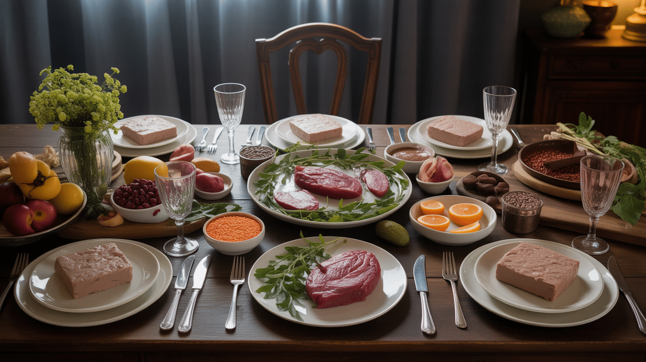 aliments riches en fer anemie sur une table conviviale